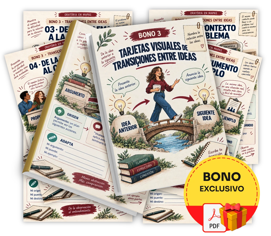 Tarjetas Visuales de Transiciones entre Ideas